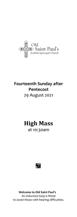 Download the Liturgy for Fourteenth Sunday After