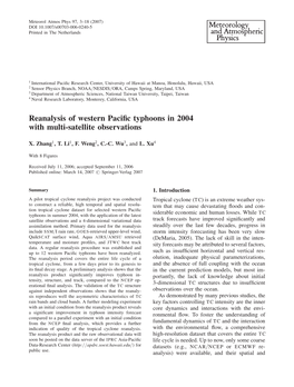 Reanalysis of Western Pacific Typhoons in 2004 with Multi-Satellite