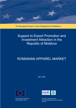 Support to Export Promotion and Investment Attraction in the Republic of Moldova