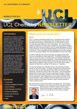 UCL Chemistry NEWSLETTER