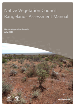 Native Vegetation Council Rangelands Assessment Manual