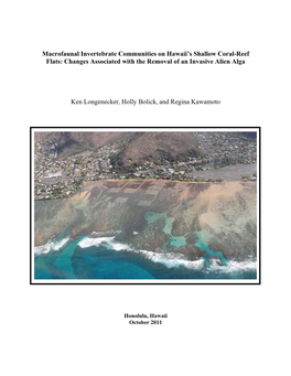 Macrofaunal Invertebrate Communities on Hawaii's Shallow Coral-Reef Flats