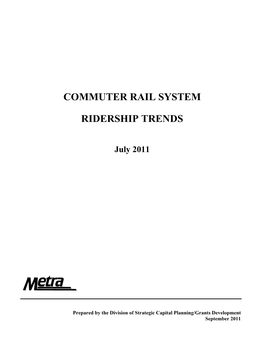 Commuter Rail System Ridership Trends