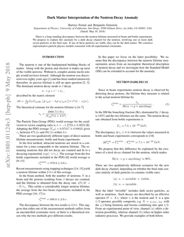 Dark Matter Interpretation of the Neutron Decay Anomaly