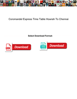 Coromandel Express Time Table Howrah to Chennai