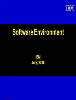 Software Environment