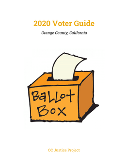 2020 Voter Guide Orange County, California