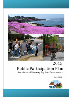 2015 Public Participation Plan Association of Monterey Bay Area Governments