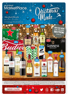 Alcohol Deals 26.11.17 - 23.12.17