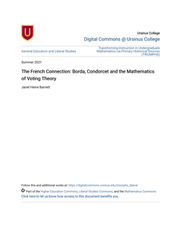 Borda, Condorcet and the Mathematics of Voting Theory