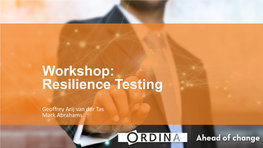 Resilience Testing