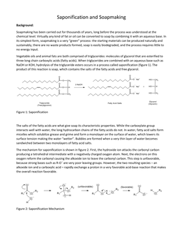 Saponification and Soapmaking