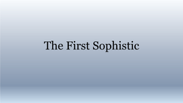The First Sophistic the Origins of Greek Oratory…