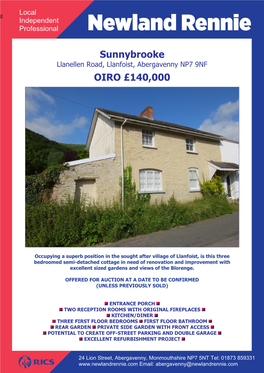 Sunnybrooke OIRO £140,000