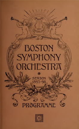 Boston Symphony Orchestra Concert Programs, Season 17, 1897-1898