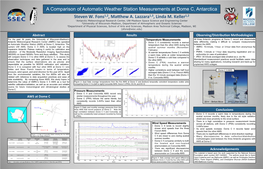 A Comparison of Automatic Weather Station Measurements at Dome C, Antarctica Steven W