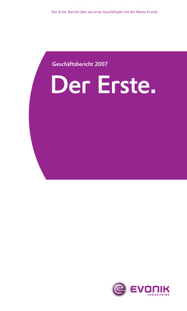 Geschäftsbericht 2007 Umsatz in Millionen € 14.430 14.125 EBITDA Vor Sondereinflüssen in Millionen € 2.221 2.157