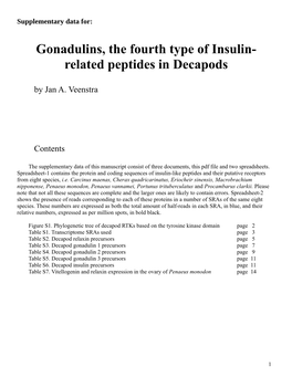 Related Peptides in Decapods