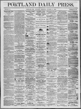 Portland Daily Press: October 15,1863