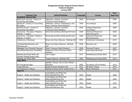 Bridgewater-Raritan Regional School District Textbook Adoption January