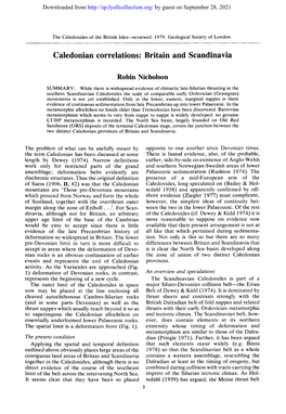 Caledonian Correlations: Britain and Scandinavia