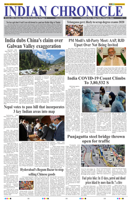 India Dubs China's Claim Over Galwan Valley Exaggeration