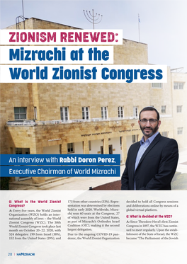 Mizrachi at the World Zionist Congress