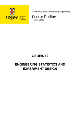 Engineering Statistics and Experiment Design