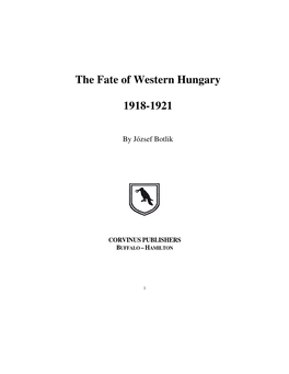 The Fate of Western Hungary