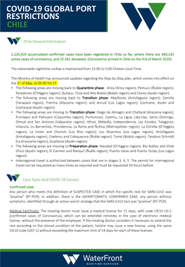 Covid-19 Global Port Restrictions Chile