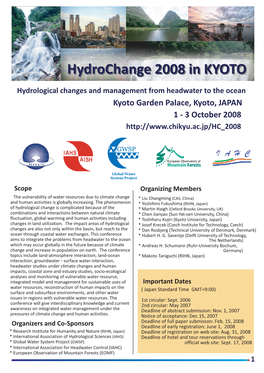 Hydrochange 2008 in KYOTO