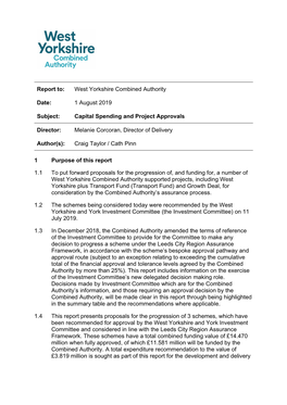 Capital Spending and Project Approvals Director