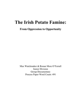 The Irish Potato Famine