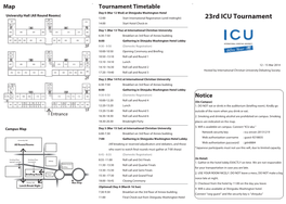 23Rd ICU Tournament WC 14:00 Start Hotel Check-In WC