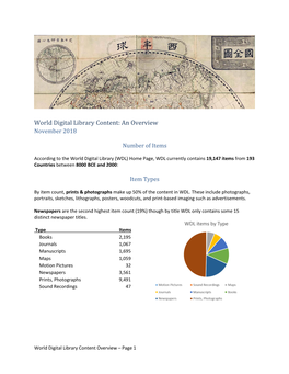 WDL Content Assessment