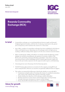 Rwanda Commodity Exchange (RCX)