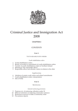 Criminal Justice and Immigration Act 2008