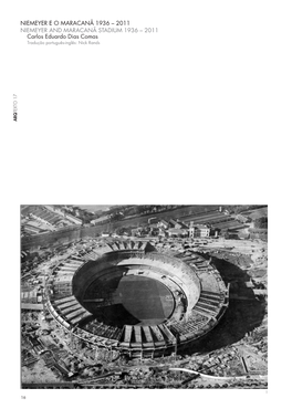 2011 NIEMEYER and MARACANÃ STADIUM 1936 – 2011 Carlos Eduardo Dias Comas Tradução Português-Inglês: Nick Rands ARQ TEXTO 17 TEXTO 17 ARQ