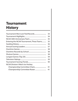 Tournament History