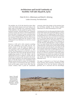 Architecture and Social Continuity at Neolithic Tell Sabi Abyad III, Syria