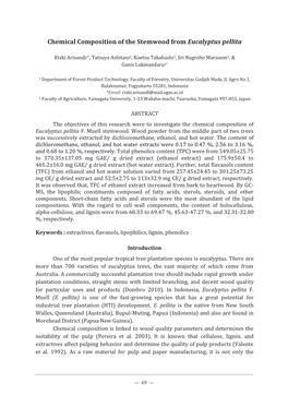 Chemical Composition of the Stemwood from Eucalyptus Pellita