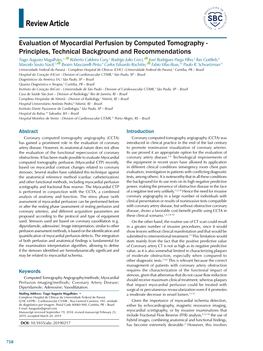 Evaluation of Myocardial Perfusion by Computed Tomography-Principles