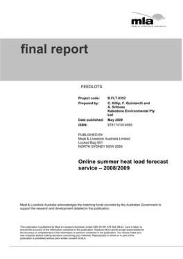 B.FLT.0352 Final Report