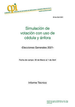 Simulación De Votación Con Uso De Cédula Y Ánfora