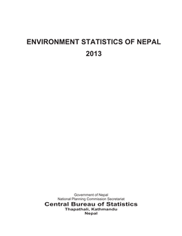 Environment Statistics of Nepal 2013