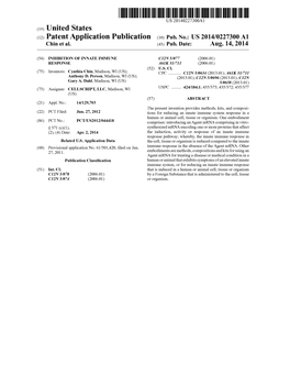 (12) Patent Application Publication (10) Pub. No.: US 2014/0227300 A1 Chin Et Al