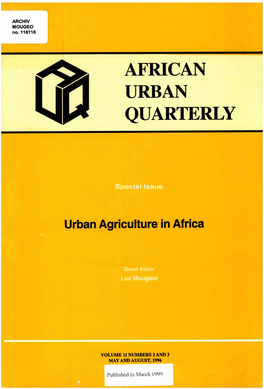 African Urban Quarterly