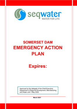 Somerset Dam Emergency Action Plan