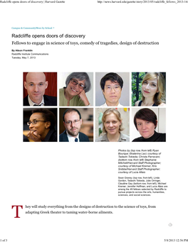 Radcliffe Opens Doors of Discovery | Harvard Gazette