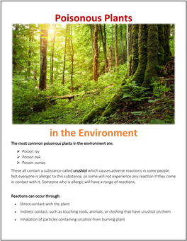 Poisonous Plants in the Environment (PDF)